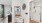 an entryway with a desk 
